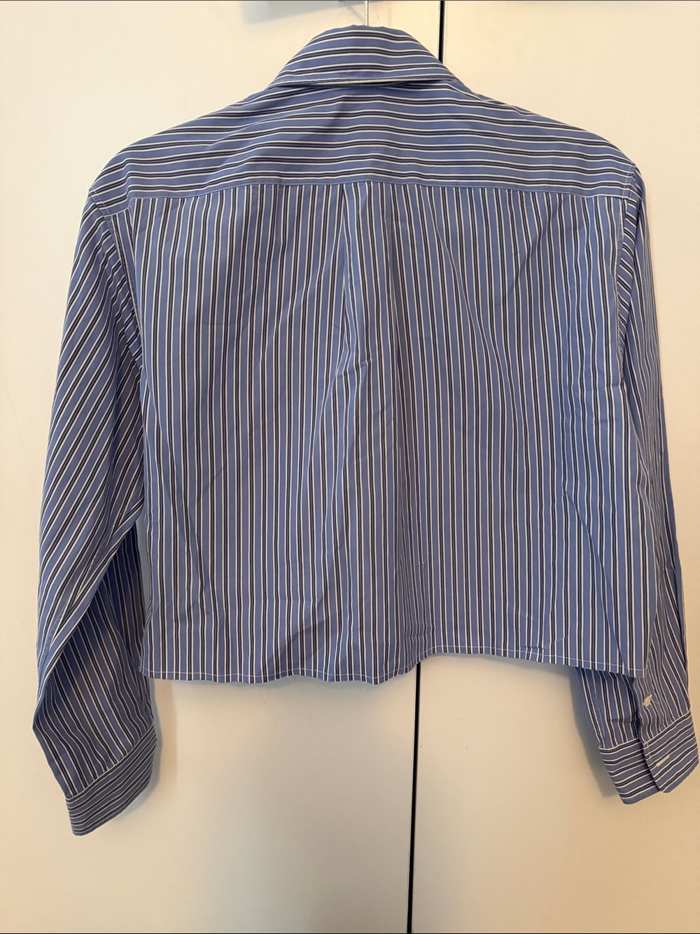 Miu Miu Blue Striped Cotton Cropped - Picture 3 of 12